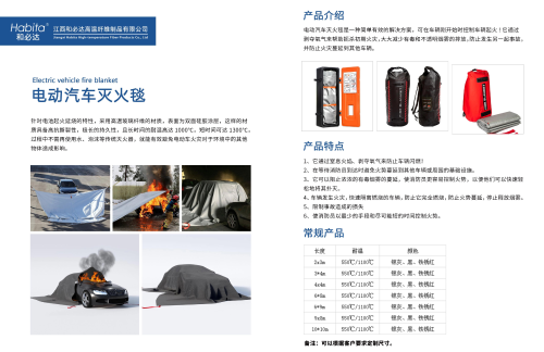 Electric vehicle fire blanket